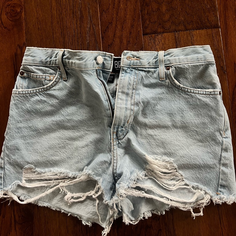 BDG Light Blue High-Rise Denim Shorts